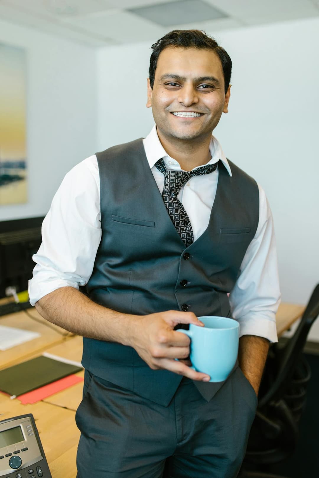 Professional working with automated documents